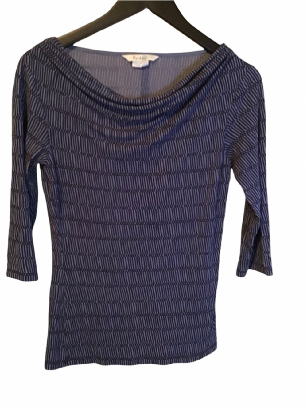 Boden Blue Black Striped Long Sleeve Tee Size 6